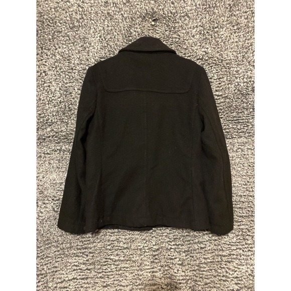 GAP Womens S Black Wool Blend Coat Toggle Button Jacket Lined full zip Military - Picture 3 of 9